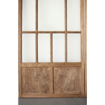 多種ガラス 細分割 緑黄色ガラス建具 4枚1組　GD0106Y 経年変化により　腰板は自然なうずくり仕様に