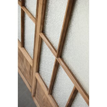 多種ガラス 細分割 緑黄色ガラス建具 4枚1組　GD0106Y 