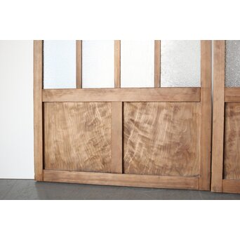 多種ガラス 細分割 緑黄色ガラス建具 4枚1組　GD0106Y 