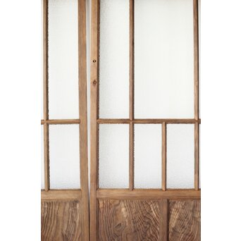 多種ガラス 細分割 緑黄色ガラス建具 4枚1組　GD0106Y 