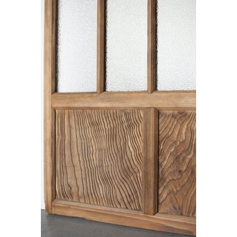 多種ガラス 細分割 緑黄色ガラス建具 4枚1組　GD0106Y 