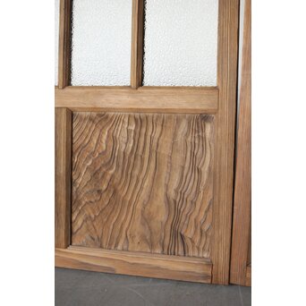 多種ガラス 細分割 緑黄色ガラス建具 4枚1組　GD0106Y 