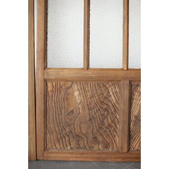 多種ガラス 細分割 緑黄色ガラス建具 4枚1組　GD0106Y 