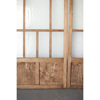 多種ガラス 細分割 緑黄色ガラス建具 4枚1組　GD0106Y 