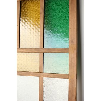 多種ガラス 細分割 緑黄色ガラス建具 4枚1組　GD0106Y 