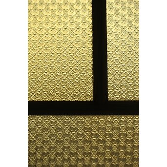 多種ガラス 細分割 緑黄色ガラス建具 4枚1組　GD0106Y 