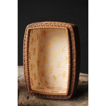 茶籠一式 黒茶碗/三浦竹泉/渓哉　U294 