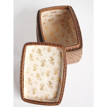 茶籠一式 黒茶碗/三浦竹泉/渓哉　U294 