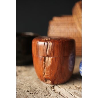 茶籠一式 黒茶碗/三浦竹泉/渓哉　U294 