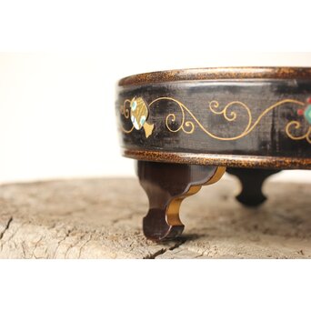 安藤七宝 安藤重兵衛作か 安藤氏謹製共箱 宝尽盆　Y038 