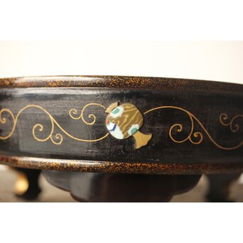 安藤七宝 安藤重兵衛作か 安藤氏謹製共箱 宝尽盆　Y038 