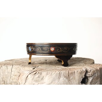 安藤七宝 安藤重兵衛作か 安藤氏謹製共箱 宝尽盆　Y038