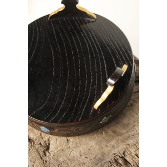 安藤七宝 安藤重兵衛作か 安藤氏謹製共箱 宝尽盆　Y038 