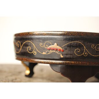 安藤七宝 安藤重兵衛作か 安藤氏謹製共箱 宝尽盆　Y038 