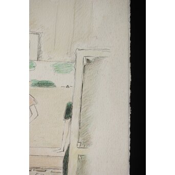 Jean-Pierre Cassigneul ジャン＝ピエール・カシニョール 【アトリエのモデル Le modèle dans l'atelier】リトグラフ　Z308 