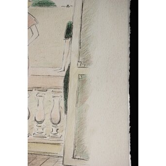 Jean-Pierre Cassigneul ジャン＝ピエール・カシニョール 【アトリエのモデル Le modèle dans l'atelier】リトグラフ　Z308 