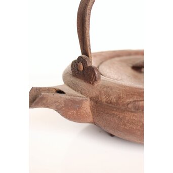 根来實三/ 実三 翡翠に魚 鉄蓋 鉄瓶/銚子　M321 