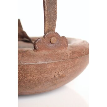 根来實三/ 実三 翡翠に魚 鉄蓋 鉄瓶/銚子　M321 