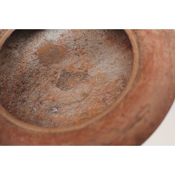 根来實三/ 実三 翡翠に魚 鉄蓋 鉄瓶/銚子　M321 