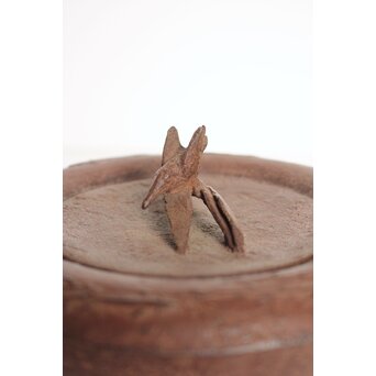 根来實三/ 実三 翡翠に魚 鉄蓋 鉄瓶/銚子　M321 