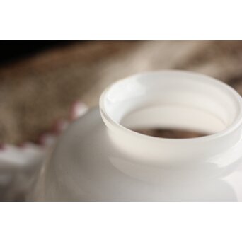 乳白地赤縁 ひらひら電笠　A036 