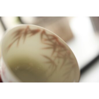 清鳳作 竹漢詩煎茶碗 5客1組　P344 