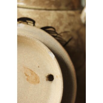 皆川マスか 益子焼 山水 土瓶 急須　P345 