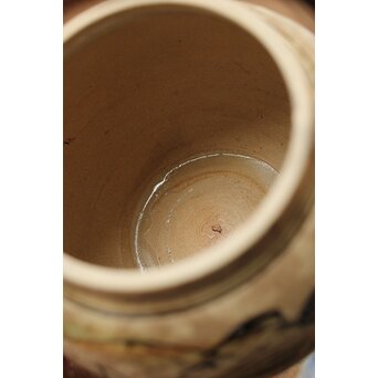 皆川マスか 益子焼 山水 土瓶 急須　P345 