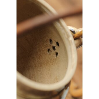 皆川マスか 益子焼 山水 土瓶 急須　P345 