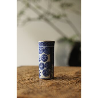 初代 清風与平 祥瑞手茶巾筒　P347 