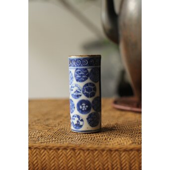 初代 清風与平 祥瑞手茶巾筒　P347 