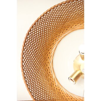 ヤマギワ 近藤昭作「竹のあかり」半月型 3灯ペンダントライト　A038 