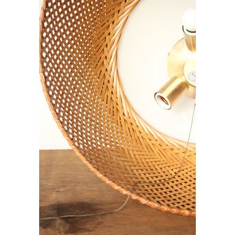 ヤマギワ 近藤昭作「竹のあかり」半月型 3灯ペンダントライト　A038 