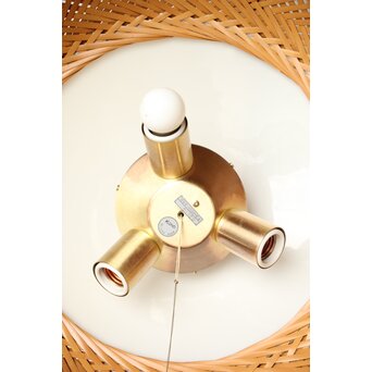 ヤマギワ 近藤昭作「竹のあかり」半月型 3灯ペンダントライト　A038 