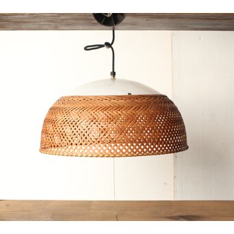 ヤマギワ 近藤昭作「竹のあかり」半月型 3灯ペンダントライト　A038