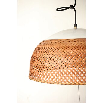 ヤマギワ 近藤昭作「竹のあかり」半月型 3灯ペンダントライト　A038 