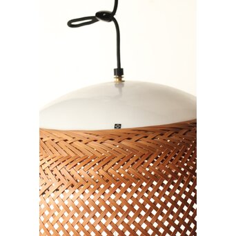 ヤマギワ 近藤昭作「竹のあかり」半月型 3灯ペンダントライト　A038 