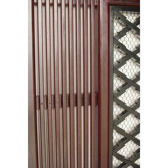 ハイサイズ 松皮菱組子窓付 格子蔵戸　W071Y 