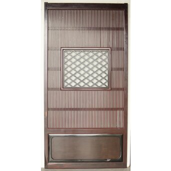 ハイサイズ 松皮菱組子窓付 格子蔵戸　W071Y