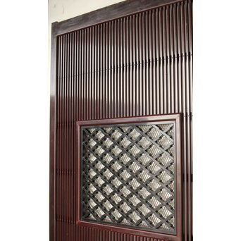 ハイサイズ 松皮菱組子窓付 格子蔵戸　W071Y 