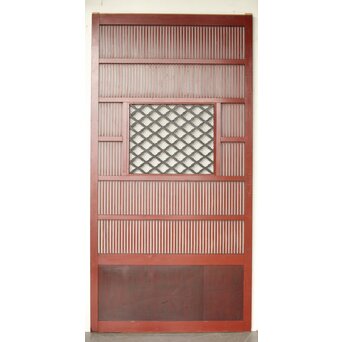 ハイサイズ 松皮菱組子窓付 格子蔵戸　W071Y 