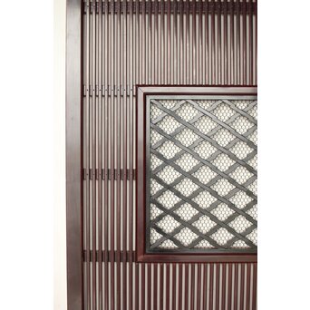 ハイサイズ 松皮菱組子窓付 格子蔵戸　W071Y 