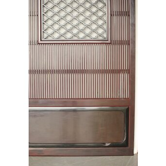 ハイサイズ 松皮菱組子窓付 格子蔵戸　W071Y 