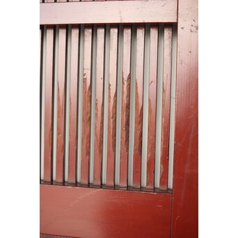 ハイサイズ 松皮菱組子窓付 格子蔵戸　W071Y 