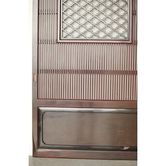 ハイサイズ 松皮菱組子窓付 格子蔵戸　W071Y 