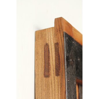 総欅 鉄金具装飾格子蔵戸　W072Y 