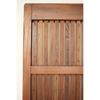 総欅 鉄金具装飾格子蔵戸　W072Y 