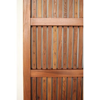 総欅 鉄金具装飾格子蔵戸　W072Y 