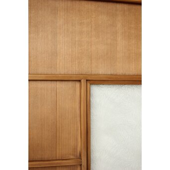 乱菊プレスガラスの横桟板戸 2枚1組　GD0107 