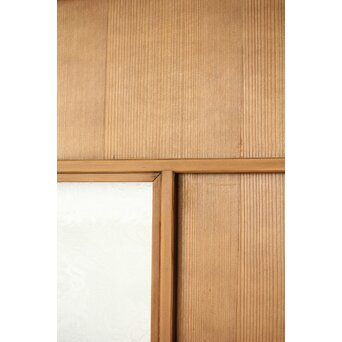 乱菊プレスガラスの横桟板戸 2枚1組　GD0107 